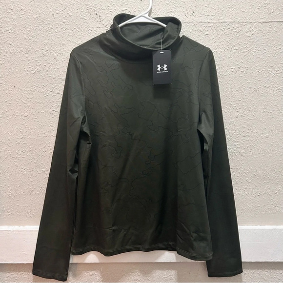 Under Armour Cold Weather Funnel Neck Top in Baroque Green NWT M - Picture 3 of 9
